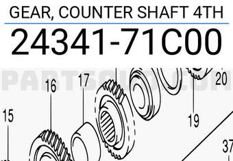 Suzuki 2434171C00 GEAR, COUNTER SHAFT 4TH