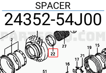 Suzuki 2435254J00 SPACER