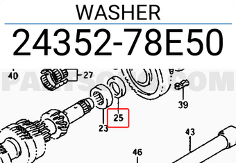 Suzuki 2435278E50 WASHER