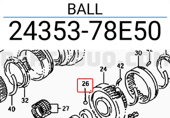 Suzuki 2435378E50 BALL