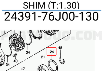Suzuki 2439176J00130 SHIM (T:1.30)