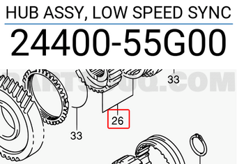 Suzuki 2440055G00 HUB ASSY, LOW SPEED SYNC