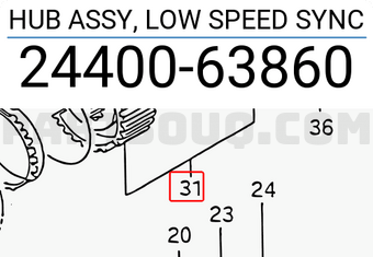 Suzuki 2440063860 HUB ASSY, LOW SPEED SYNC