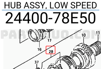 Suzuki 2440078E50 HUB ASSY, LOW SPEED