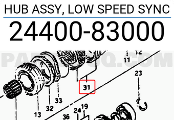 Suzuki 2440083000 HUB ASSY, LOW SPEED SYNC