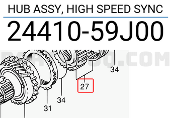 Suzuki 2441059J00 HUB ASSY, HIGH SPEED SYNC