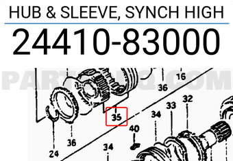 Suzuki 2441083000 HUB & SLEEVE, SYNCH HIGH
