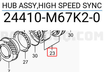 Suzuki 24410M67K20 HUB ASSY,HIGH SPEED SYNC