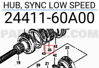 Suzuki 2441160A00 HUB, SYNC LOW SPEED