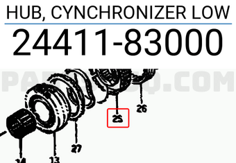 Suzuki 2441183000 HUB, CYNCHRONIZER LOW