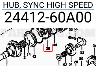 Suzuki 2441260A00 HUB, SYNC HIGH SPEED