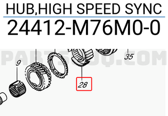 Suzuki 24412M76M00 HUB,HIGH SPEED SYNC