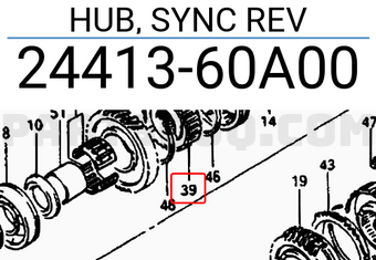 Suzuki 2441360A00 HUB, SYNC REV