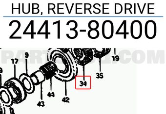 Suzuki 2441380400 HUB, REVERSE DRIVE