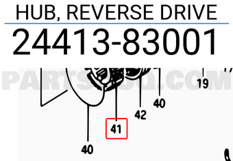 Suzuki 2441383001 HUB, REVERSE DRIVE