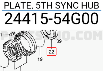 Suzuki 2441554G00 PLATE, 5TH SYNC HUB