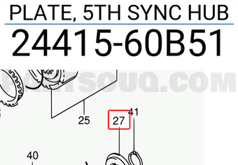 Suzuki 2441560B51 PLATE, 5TH SYNC HUB