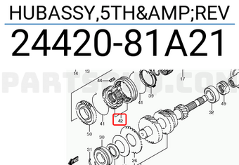 Suzuki 2442081A21 HUBASSY,5TH&REV