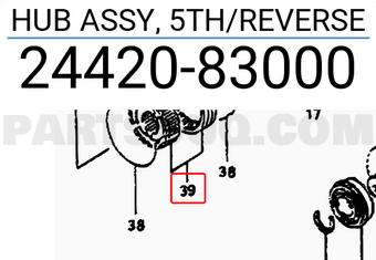 Suzuki 2442083000 HUB ASSY, 5TH/REVERSE