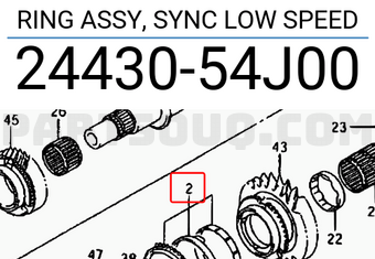 Suzuki 2443054J00 RING ASSY, SYNC LOW SPEED