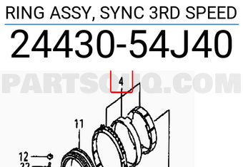 Suzuki 2443054J40 RING ASSY, SYNC 3RD SPEED