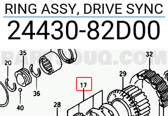 Suzuki 2443082D00 RING ASSY, DRIVE SYNC