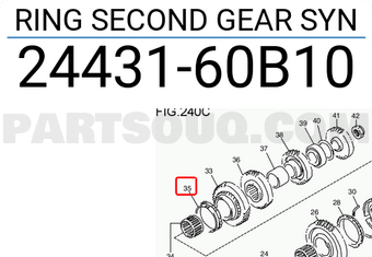 Suzuki 2443160B10 RING SECOND GEAR SYN