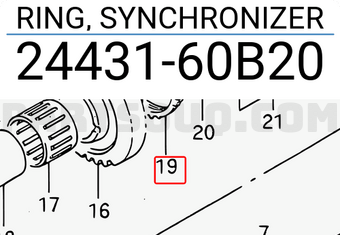 Suzuki 2443160B20 RING, SYNCHRONIZER