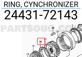 Suzuki 2443172143 RING, CYNCHRONIZER