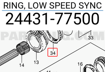 Suzuki 2443177500 RING, LOW SPEED SYNC