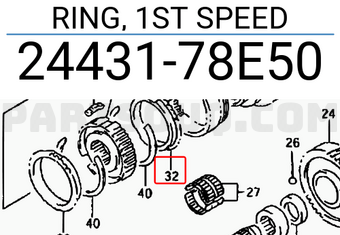 Suzuki 2443178E50 RING, 1ST SPEED