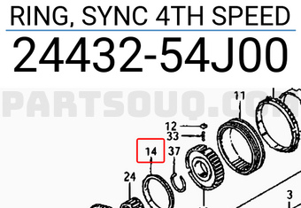 Suzuki 2443254J00 RING, SYNC 4TH SPEED