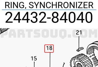 Suzuki 2443284040 RING, SYNCHRONIZER