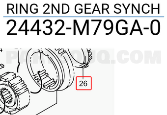 Suzuki 24432M79GA0 RING 2ND GEAR SYNCH