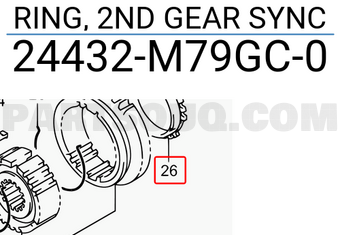 Suzuki 24432M79GC0 RING, 2ND GEAR SYNC