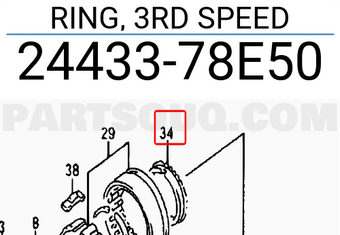 Suzuki 2443378E50 RING, 3RD SPEED