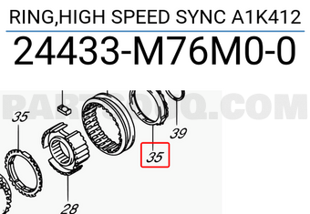 Suzuki 24433M76M00 RING,HIGH SPEED SYNC A1K412