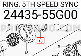 Suzuki 2443555G00 RING, 5TH SPEED SYNC