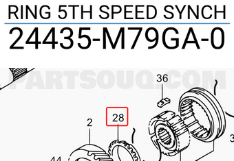 Suzuki 24435M79GA0 RING 5TH SPEED SYNCH