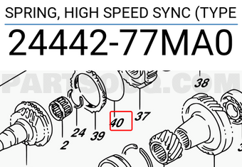Suzuki 2444277MA0 SPRING, HIGH SPEED SYNC (TYPE