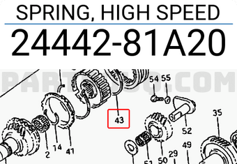Suzuki 2444281A20 SPRING, HIGH SPEED