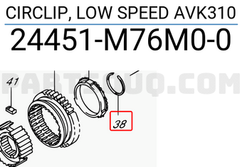 Suzuki 24451M76M00 CIRCLIP, LOW SPEED AVK310