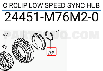 Suzuki 24451M76M20 CIRCLIP,LOW SPEED SYNC HUB