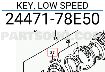 Suzuki 2447178E50 KEY, LOW SPEED