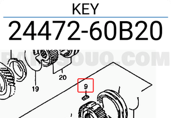 Suzuki 2447260B20 KEY