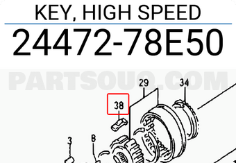 Suzuki 2447278E50 KEY, HIGH SPEED