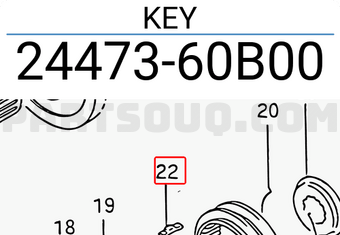Suzuki 2447360B00 KEY