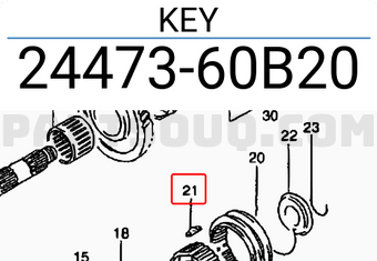 Suzuki 2447360B20 KEY