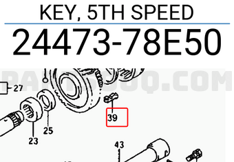 Suzuki 2447378E50 KEY, 5TH SPEED