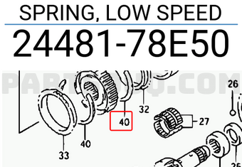 Suzuki 2448178E50 SPRING, LOW SPEED